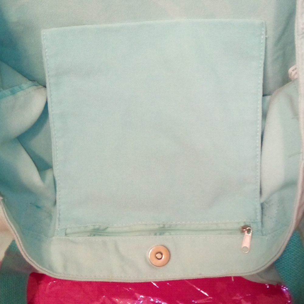Flamingo Tote Bag with Flamingo Flip Flops - Picture 9 of 9